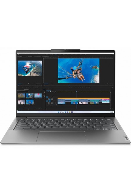 Ноутбук Lenovo Yoga Slim 6 14IRH8 14 (1920x1200 OLED)/Intel Core i7 13700H(2.4Ghz)/16384Mb/512SSDGb/noDVD/Int:Intel Iris Xe Graphics/Cam/BT/WiFi Win 11 Home (83E00056RU) (серый) 