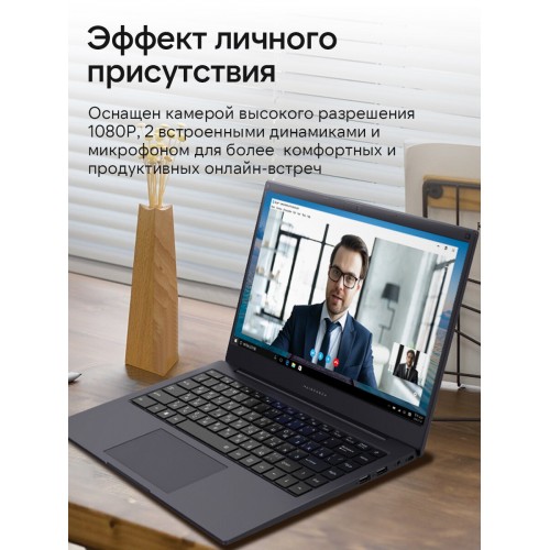 Ноутбук MAIBENBEN 14 Intel N100, 0.8 GHz - 3.4 GHz, 8192 Mb, 14 Full HD 1920x1080, 256 Gb SSD, Intel UHD Graphics, Windows 11 Home (S14A-iN10UMA1SHURE0) (синий) 3