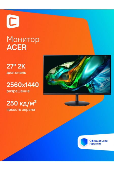 Монитор Acer SH272UEbmiphux (UM.HS2EE.E25) (черный) 