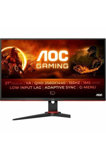 Монитор AOC Q27G2E (черный/красный) 