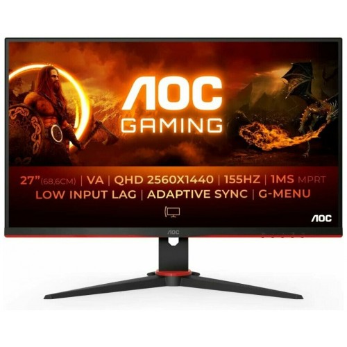 Монитор AOC Q27G2E (черный/красный) 9