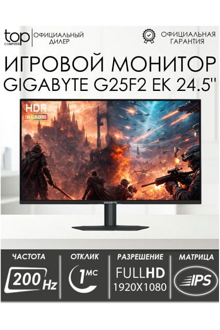 Монитор Gigabyte G25F2 (20VM0-G25F2BM-1EKS) (черный) 