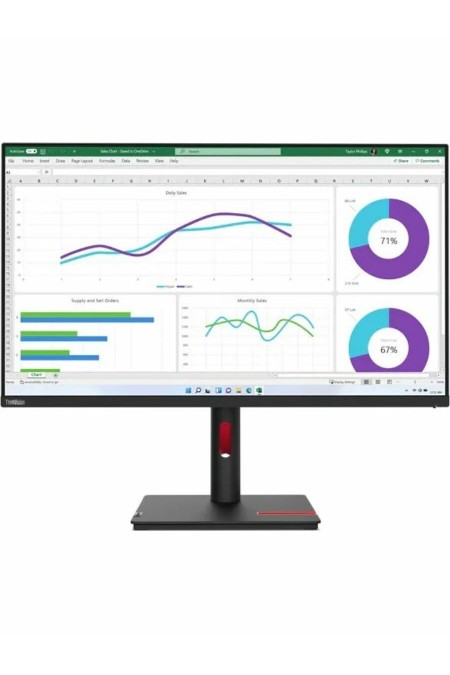 Монитор Lenovo ThinkVision T32h-30 (63D3GAT1UK) (черный) 