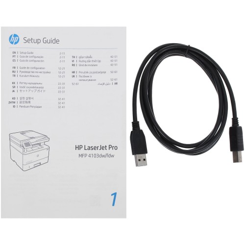 МФУ лазерное HP LaserJet Pro 4103dw (белый/черный) 1