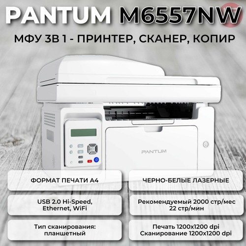 МФУ лазерное Pantum M6557NW (серый) 6