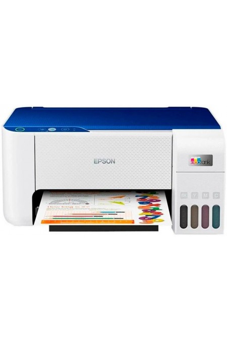 МФУ струйное Epson EcoTank L3215 (белый/синий) 