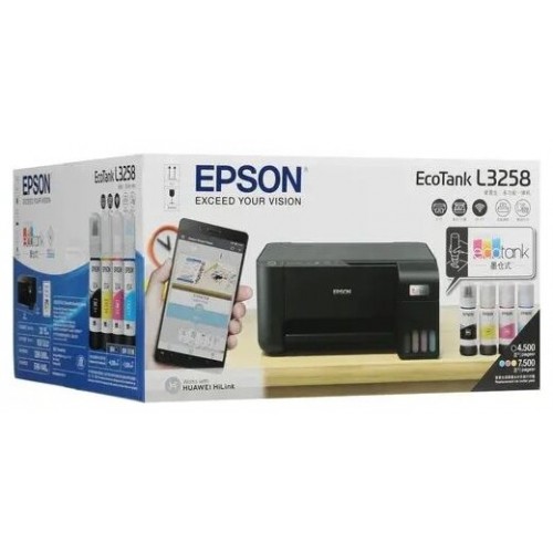 МФУ струйное Epson EcoTank L3258 (черный) 3