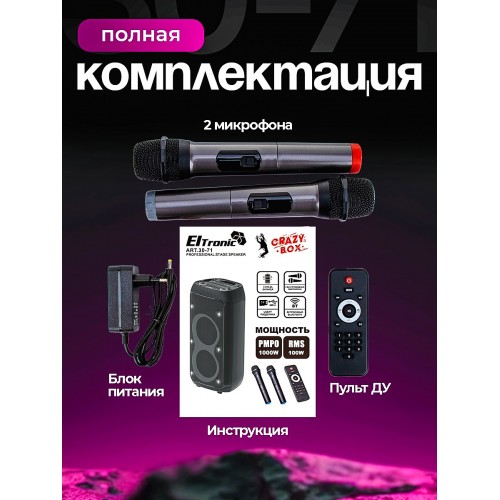 Мидисистема ELTRONIC 08 (30-71) CRAZY BOX 1000 (черный) 7