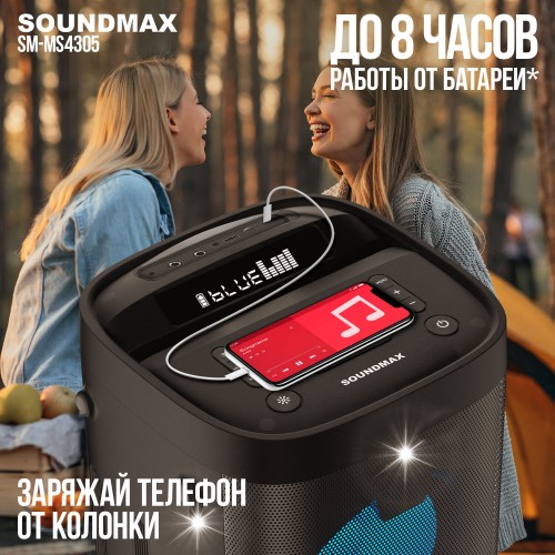 Мидисистема SOUNDMAX SM-MS4305 (черный) 7