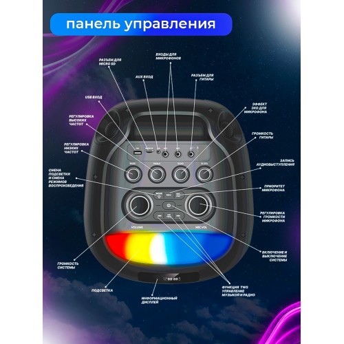 Портативная акустическая система ELTRONIC 08 30-29 DANCE BOX 1000 (черный) 2