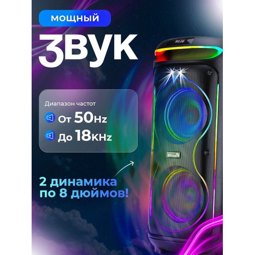 Портативная акустическая система ELTRONIC 08 30-29 DANCE BOX 1000 (черный) 3