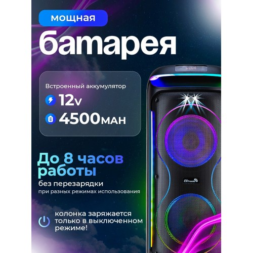 Портативная акустическая система ELTRONIC 08 30-29 DANCE BOX 1000 (черный) 5