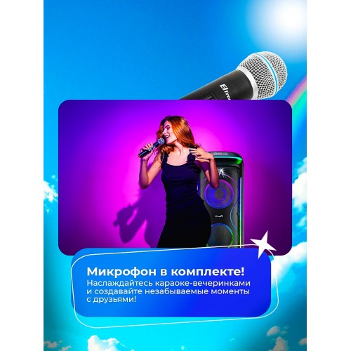 Портативная акустическая система ELTRONIC 08 30-29 DANCE BOX 1000 (черный) 8