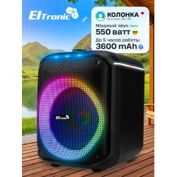 Портативная акустическая система ELTRONIC 08 (30-79) DANCE BOX 550 (черный)