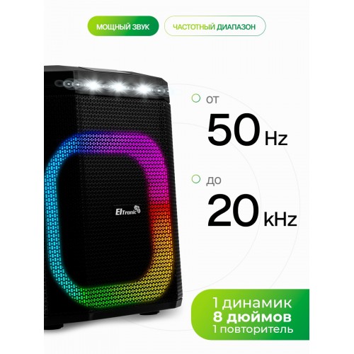 Портативная акустическая система ELTRONIC 08 (30-81) DANCE BOX 550 (черный) 1