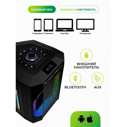 Портативная акустическая система ELTRONIC 08 (30-81) DANCE BOX 550 (черный) 2