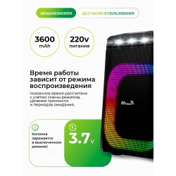 Портативная акустическая система ELTRONIC 08 (30-81) DANCE BOX 550 (черный)