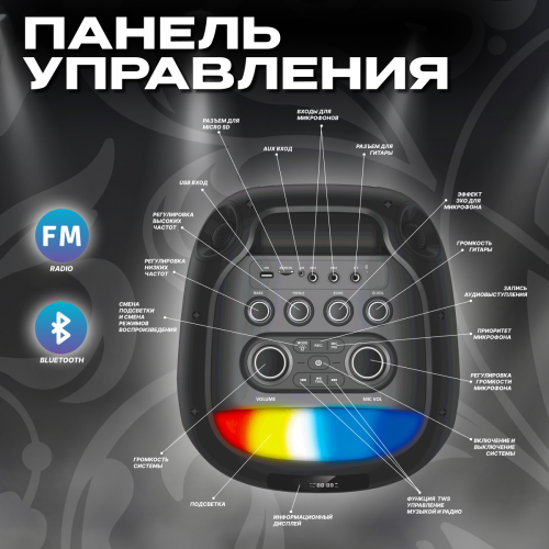 Портативная акустическая система ELTRONIC 10 30-30 DANCE BOX 1200 (черный) 3