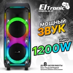 Портативная акустическая система ELTRONIC 10 (30-37) CRAZY BOX 1200 (черный)