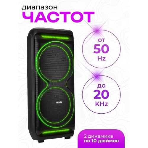 Портативная акустическая система Eltronic 15 (30-55) CRAZY BOX 2000 (черный) 1