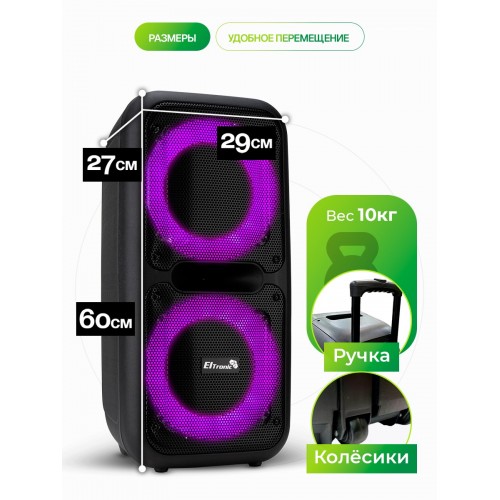 Портативная акустическая система Eltronic 20-07 Dance Box (черный) 4