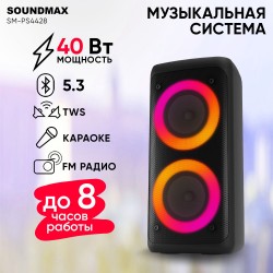 Портативная акустическая система Soundmax SM-PS4428 (черный)