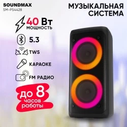 Портативная акустическая система Soundmax SM-PS4428 (черный)