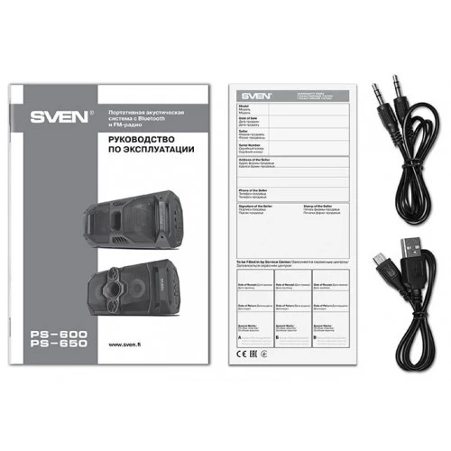 Портативная акустическая система SVEN PS-650 (черный) 8