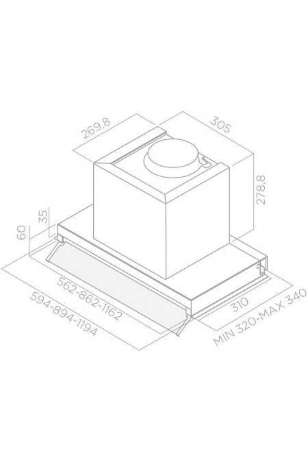 Встраиваемая вытяжка Elica BOX IN LX/BL MAT/A/120 (черный матовый) 