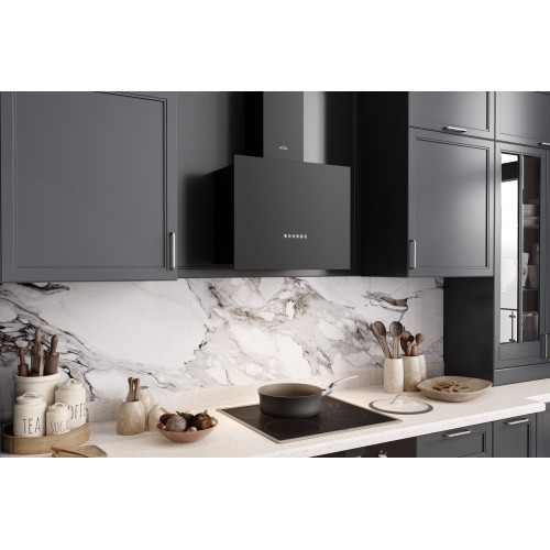 Каминная вытяжка Elikor Метеорит 60 (60П-700-Э4Д) (черный/состаренное серебро) 1