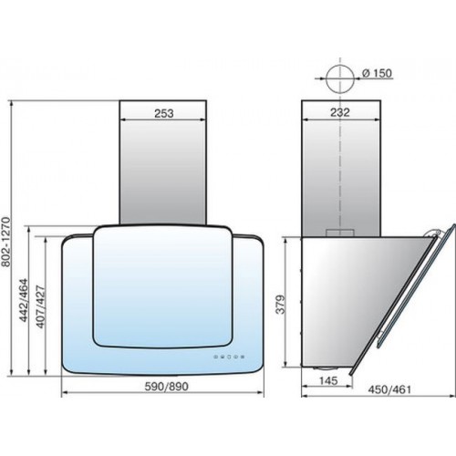 Каминная вытяжка Elikor Кварц 90 (90П-1000-Е4Д) (бежевый/крем) 1