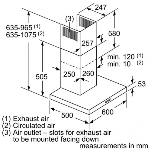 Каминная вытяжка Bosch DWB64BC52 (серебристый) 2