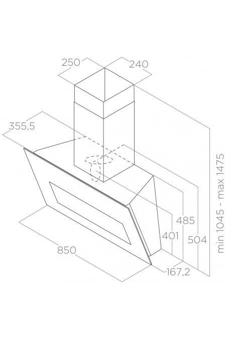 Каминная вытяжка ELICA BLOOM BL/A/85 (черный) 1