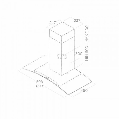 Каминная вытяжка Elica Circus IX/A/60 (нержавеющая сталь) 3