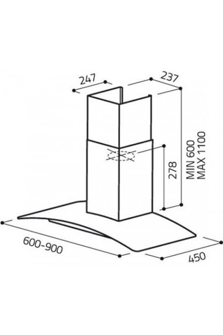 Каминная вытяжка Elica CIRCUS IX/A/90 (нержавеющая сталь) 1