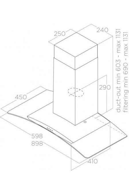 Каминная вытяжка Elica CIRCUS IX/A/90 (нержавеющая сталь) 3