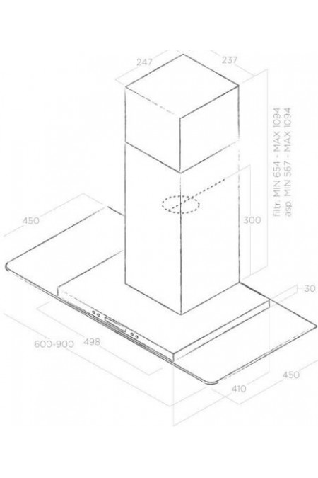 Каминная вытяжка Elica FLAT GLASS PLUS IX/A/90 2