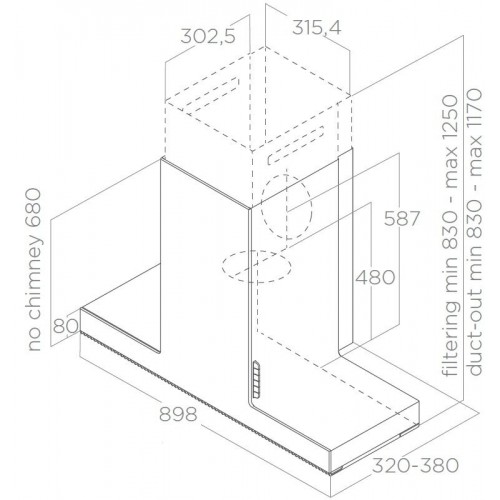 Каминная вытяжка ELICA HAIKU BL/A/90 (черный) 4