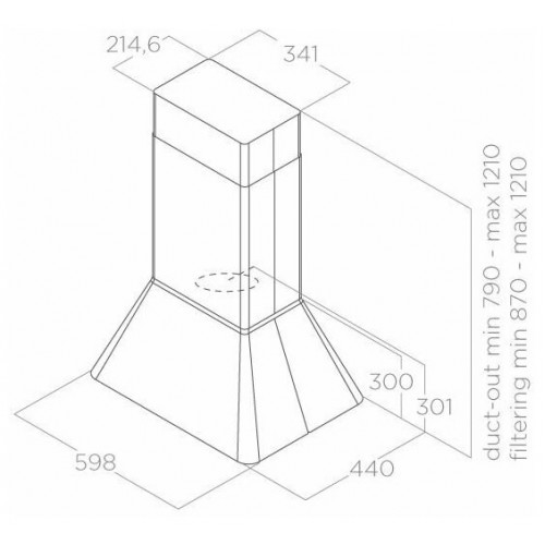 Каминная вытяжка ELICA IKONA BL MAT/A/60 (черный) 3