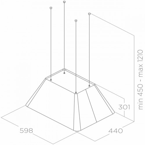 Каминная вытяжка ELICA IKONA LIGHT IX/F/60 (нержавеющая сталь) 2