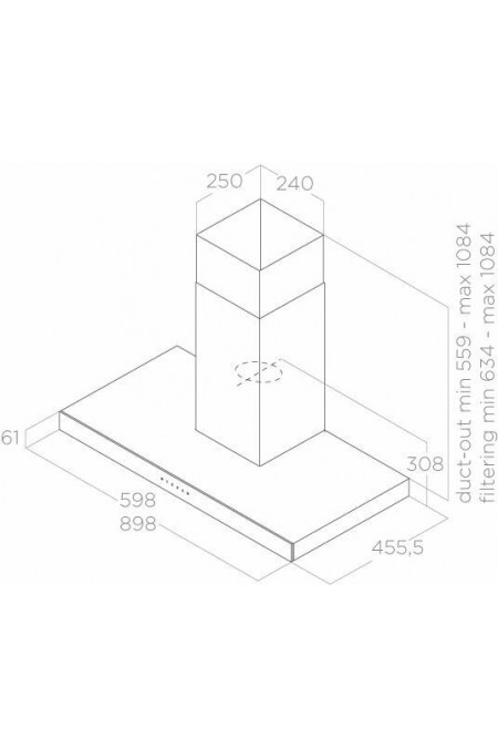 Каминная вытяжка Elica JOY BLIX/A/90 (черный) 
