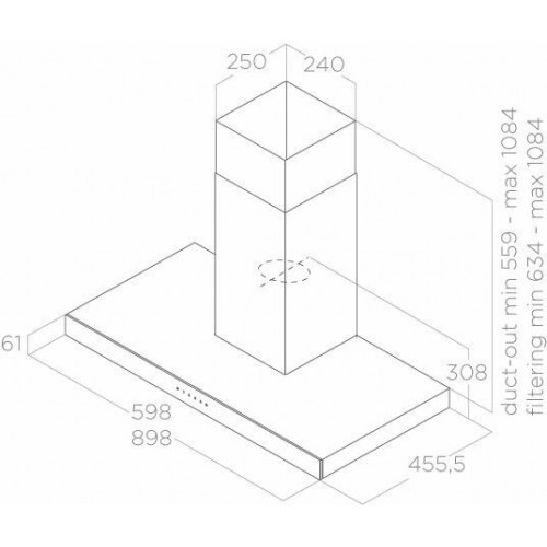 Каминная вытяжка Elica JOY BLIX/A/90 (черный) 2