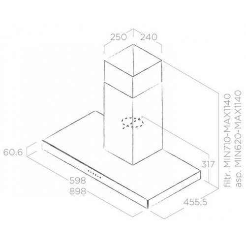 Каминная вытяжка Elica JOY WHIX/A/60 (белый) 1