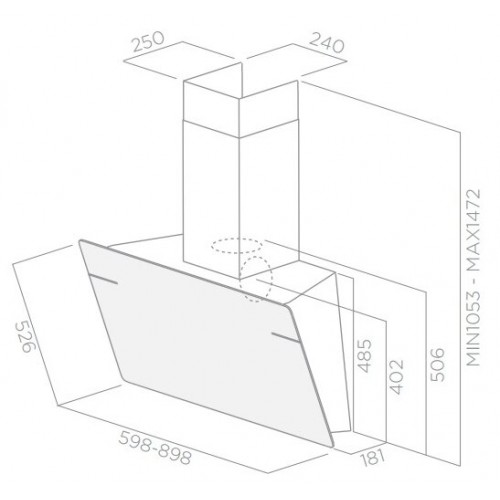 Каминная вытяжка Elica LESSENZA BL/A/60 (черный) 1
