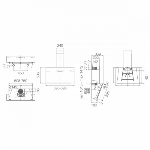 Каминная вытяжка Elica LESSENZA WH/A/60 (белый) 3
