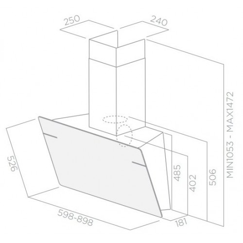 Каминная вытяжка Elica LESSENZA WH/A/90 (белый) 3
