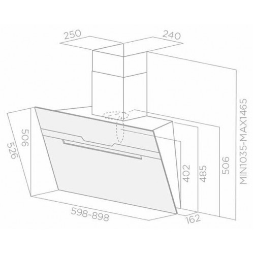 Каминная вытяжка Elica MAJESTIC WH/A/90 (белый) 1