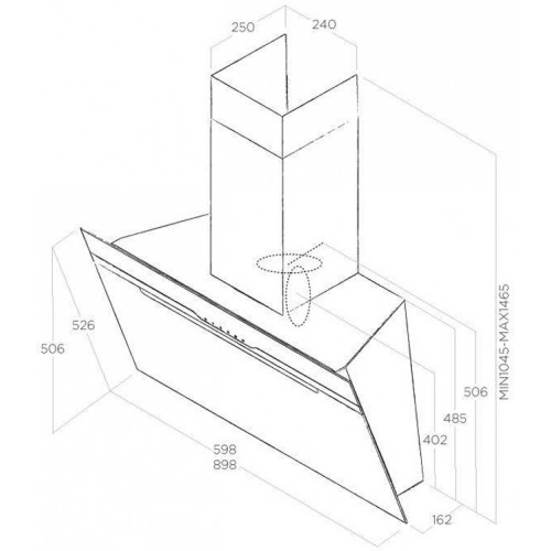 Каминная вытяжка Elica MAJESTIC WH/A/90 (белый) 2
