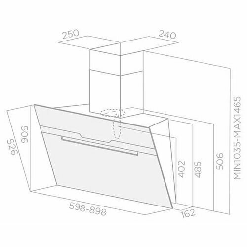 Каминная вытяжка Elica MAJESTIC WH/A/90 (PRF0124236B) (белый) 1