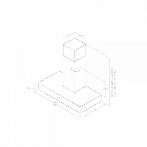 Каминная вытяжка Elica SPOT NG H6 IX/A/60 (нержавеющая сталь) 4